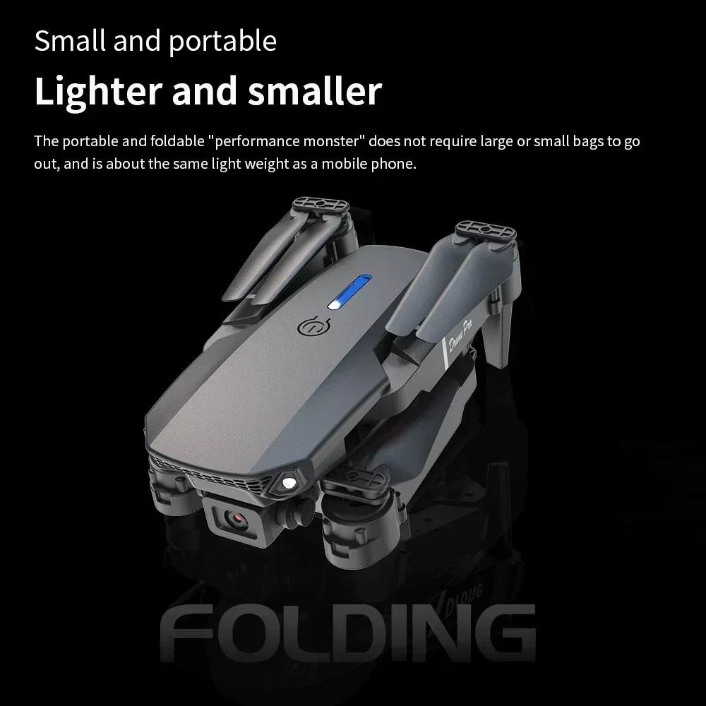 Foldable E88 Mini Drone with 4 - огляд і ціна Drone Kit Tricopter